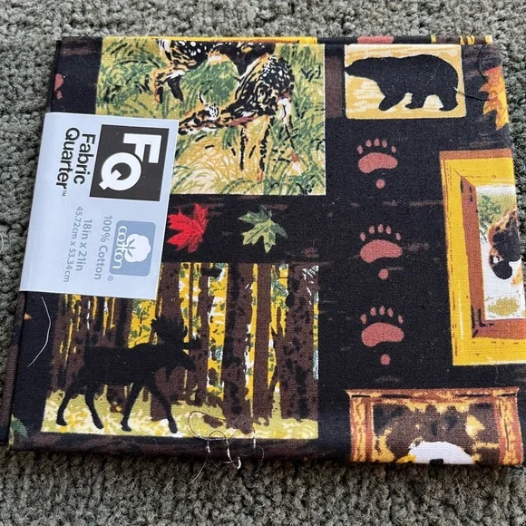 Waverly Nature-Themed Fabric with Black and Red Accents - Picture 5 of 5